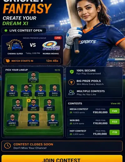 Club INR (club inr game) fantasy cricket & matchday visual 3